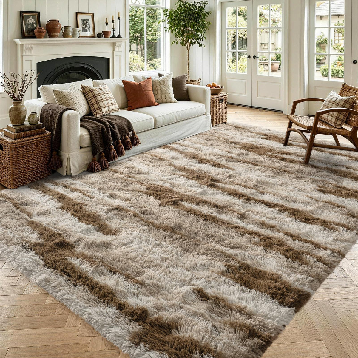 Noahas 2x6 Black Fluffy Soft Runner Rug Non-Slip for Bedroom Dorm Hallway