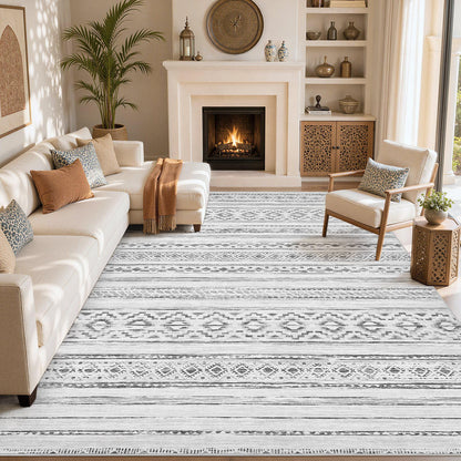 cotiled Boho 5x7 Area Rugs for Living Room: Soft Moroccan Washable Rug