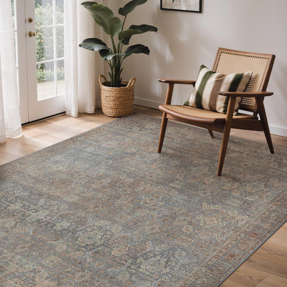 GENIMO 8x10 Washable Area Rugs for Living Room, Non Slip, Taupe Brown