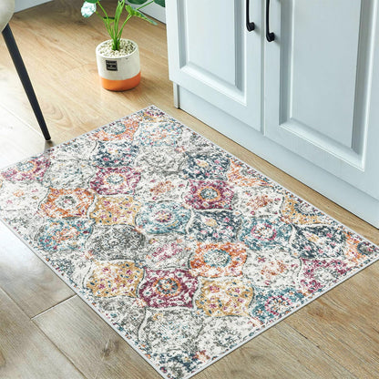 Lahome Moroccan Kitchen Rugs Non Slip Washable, 2x4 Rugs for Entryway