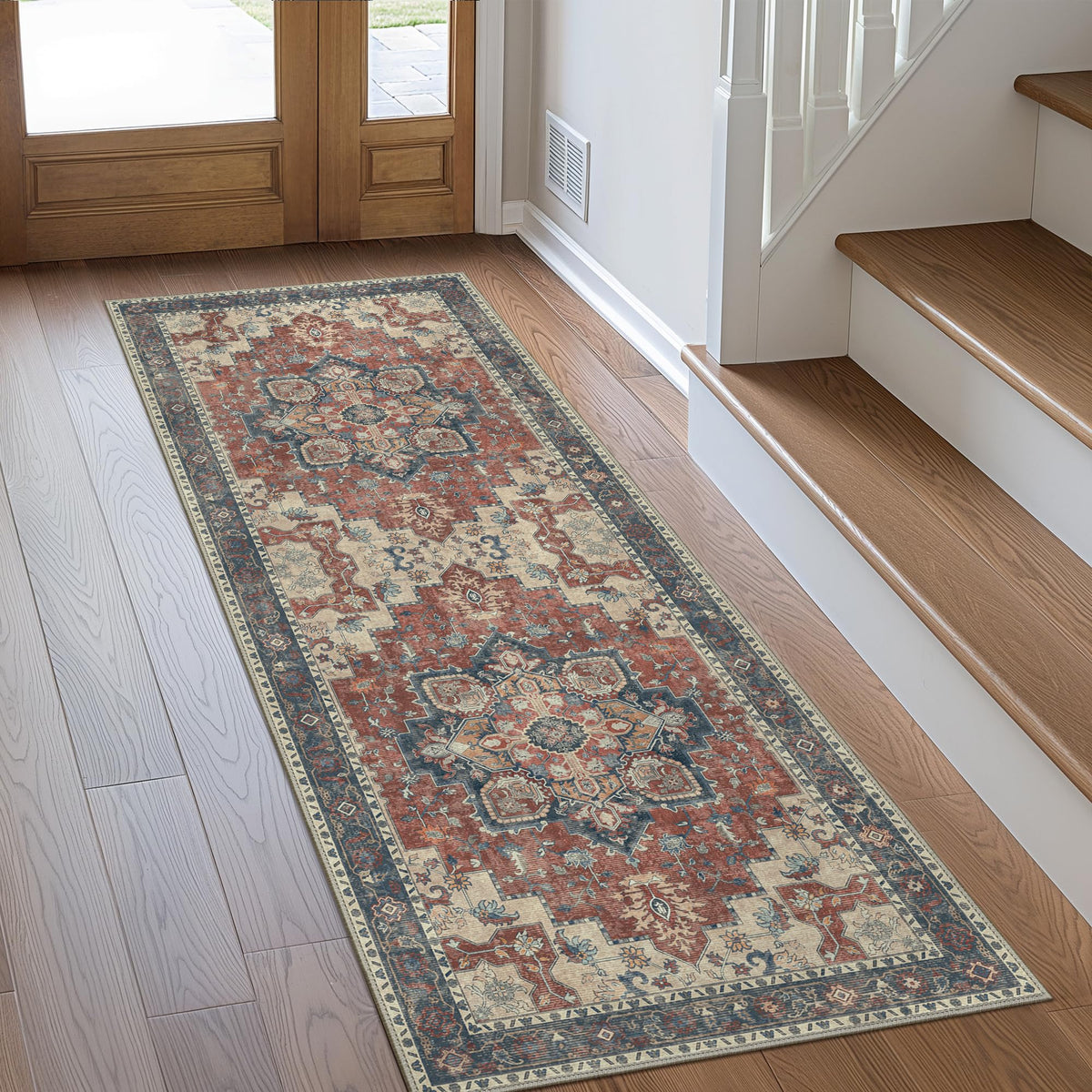 GENIMO 8x10 Washable Area Rugs for Living Room, Non Slip, Taupe Brown