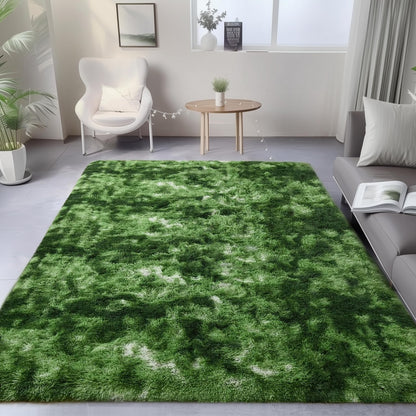 Fluffy Grey Rug for Bedroom 4x6, Modern Area Rugs for Kids Room Living Room