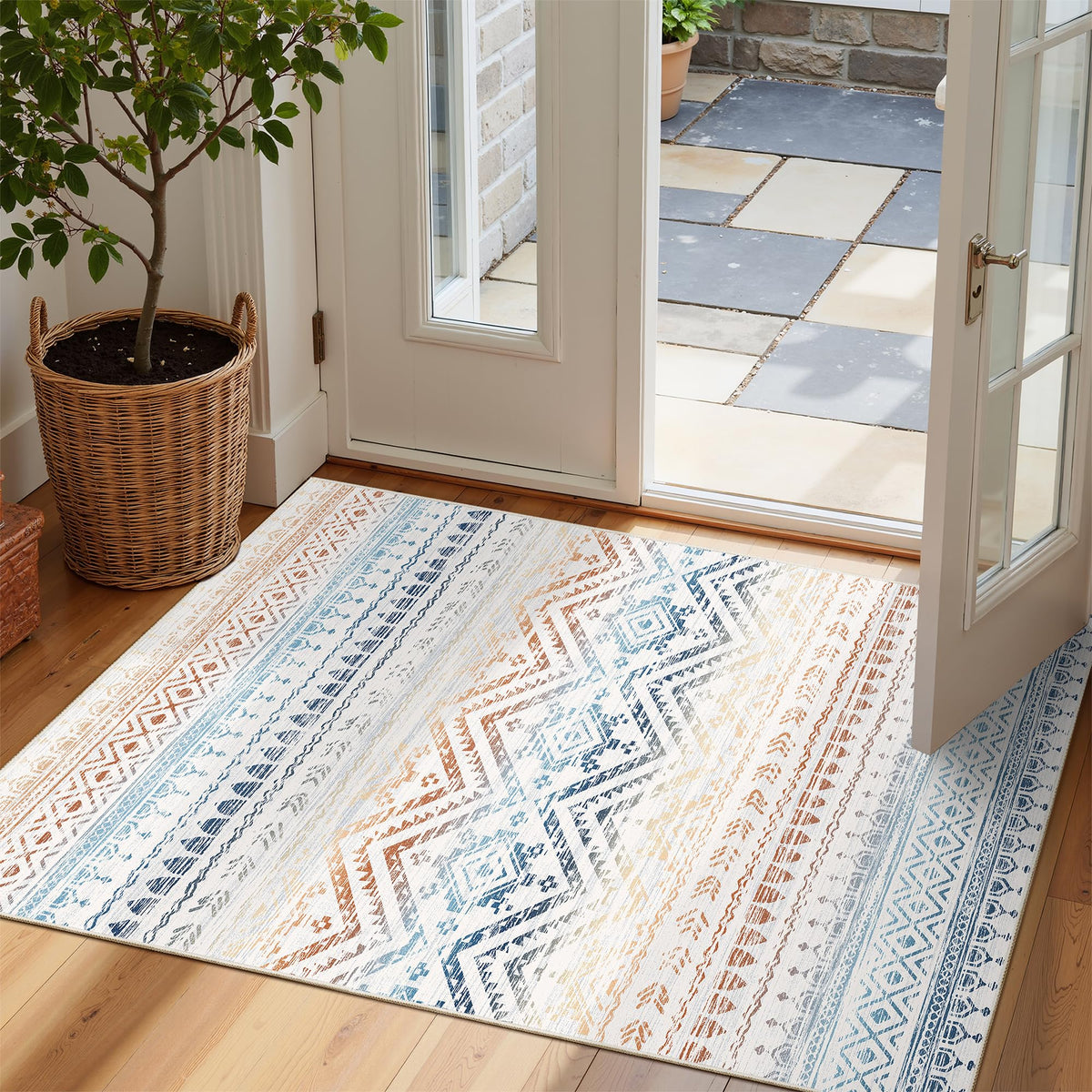 Miukiki 8x10 Area Rug for Living Room, Washable Soft Non Slip Rug Grey