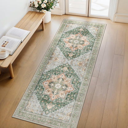 GENIMO 8x10 Washable Area Rugs for Living Room, Non Slip, Taupe Brown