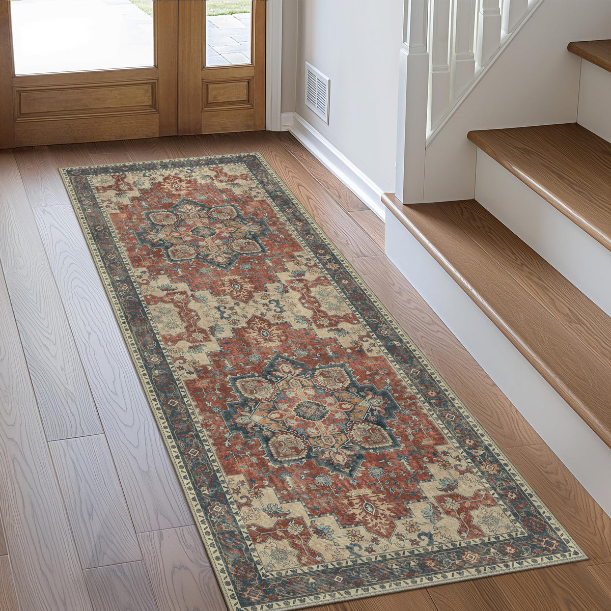 GENIMO 8x10 Washable Area Rugs for Living Room, Non Slip, Taupe Brown