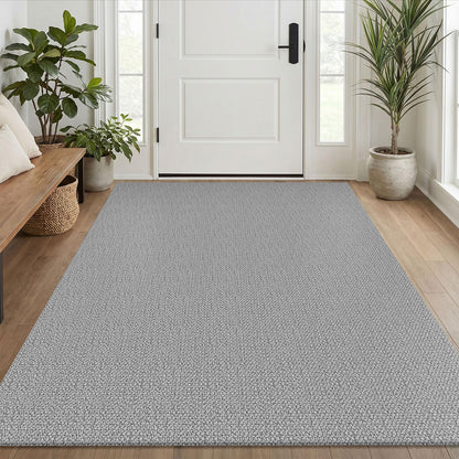 EARTHALL Washable Area Rug, Non Slip Entryway Rug, 4x6 Ft, Sand/Beige