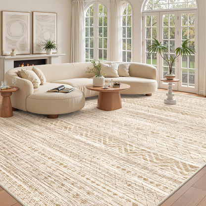 Miukiki 8x10 Area Rug for Living Room, Washable Soft Non Slip Rug Grey