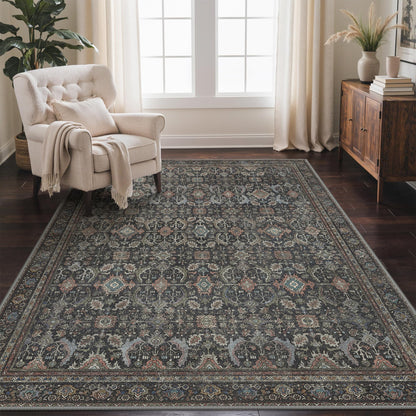 GENIMO 8x10 Washable Area Rugs for Living Room, Non Slip, Taupe Brown