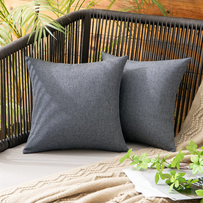 MIULEE Decorative Outdoor Pillow Covers Euro Waterproof 24x24 Beige