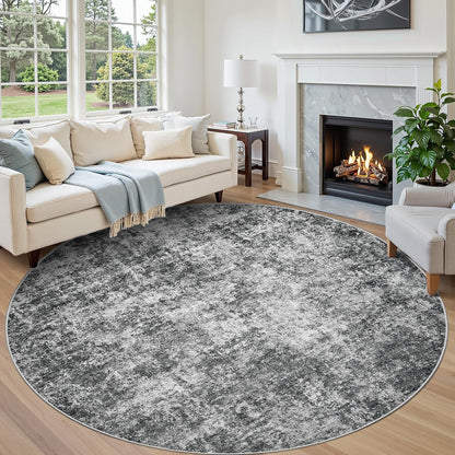 8x10 Area Rugs for Living Room Washable Bedroom Dining Room Blue Grey