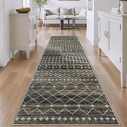 Miukiki 8x10 Area Rug for Living Room, Washable Soft Non Slip Rug Grey