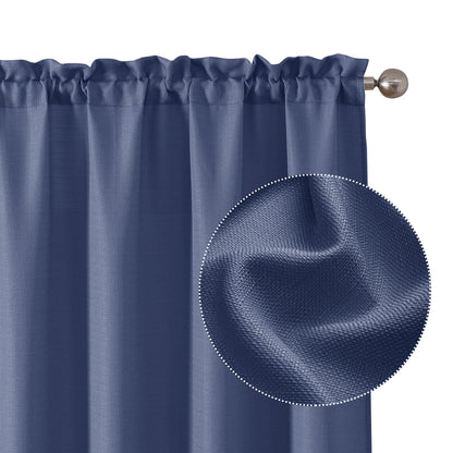 Chyhomenyc White Curtains 84 Inch Length 2 Panels 40Wx84L inches