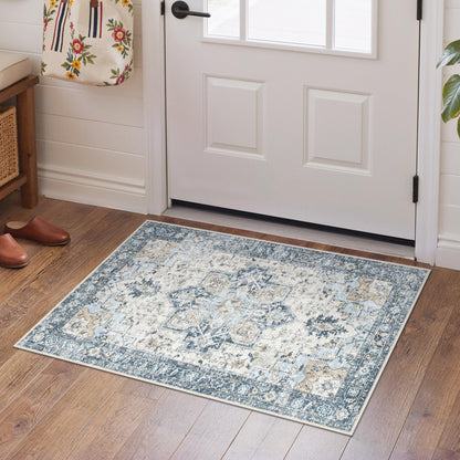 GENIMO 8x10 Washable Area Rugs for Living Room, Non Slip, Taupe Brown