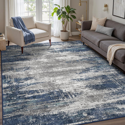 GENIMO 8x10 Washable Area Rugs for Living Room, Non Slip, Taupe Brown