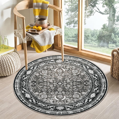 OPPODREAM Vintage Blue Area Rugs 5x7, Washable Rug for Living Room