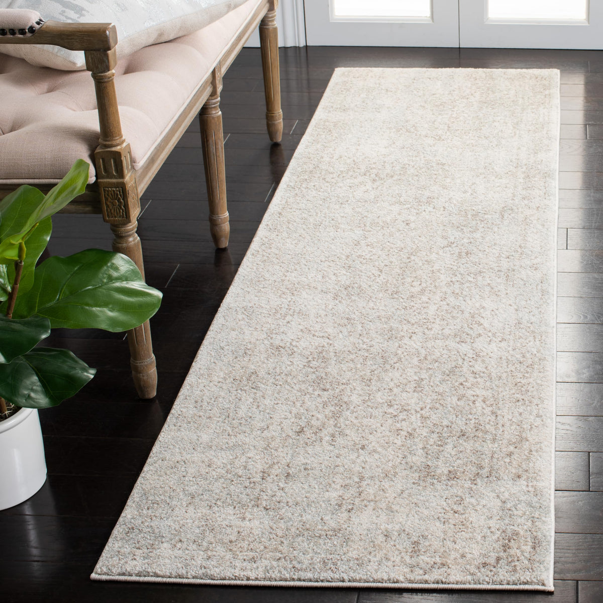 SAFAVIEH Evoke Area Rug 9x12, Large Ivory & Taupe EVK256E