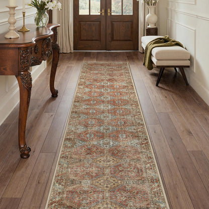 GENIMO 8x10 Washable Area Rugs for Living Room, Non Slip, Taupe Brown