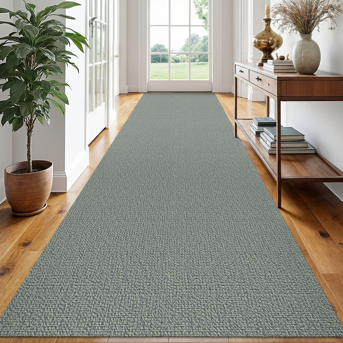 EARTHALL Washable Area Rug, Non Slip Entryway Rug, 4x6 Ft, Sand/Beige