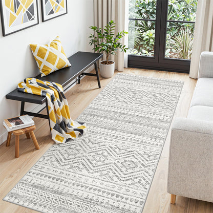 Miukiki 8x10 Area Rug for Living Room, Washable Soft Non Slip Rug Grey