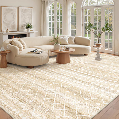 Miukiki 8x10 Area Rug for Living Room, Washable Soft Non Slip Rug Grey