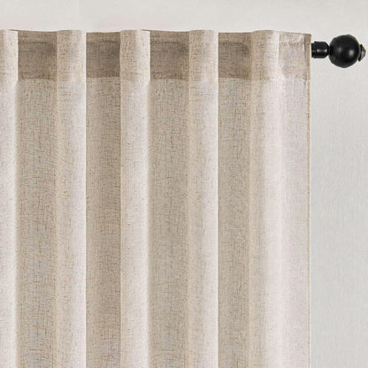 Deconovo Light Filtering Sheer Curtains 72 Inches Long for Living Room