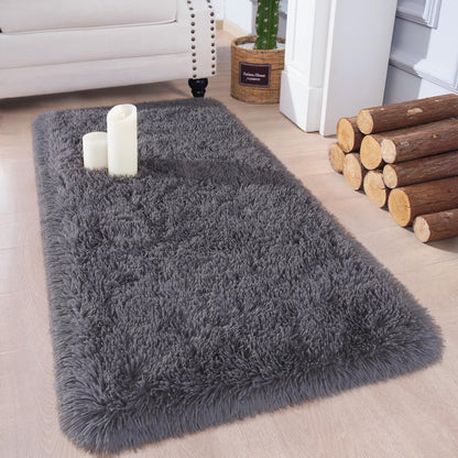 Chicrug Soft Runner Rug for Bedroom Living Room Plush Fluffy Rugs 2x6