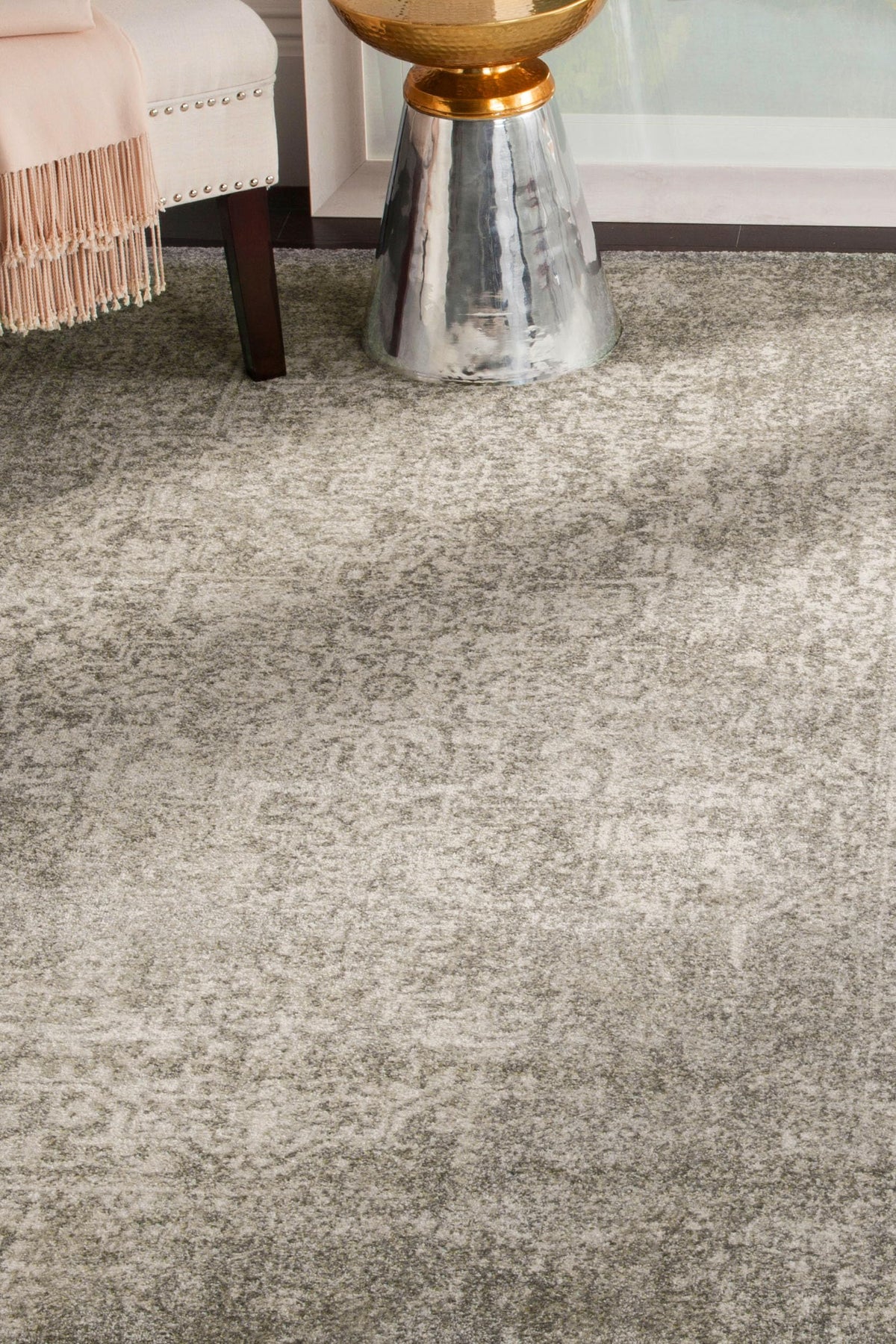 SAFAVIEH Evoke Area Rug 9x12, Large Ivory & Taupe EVK256E