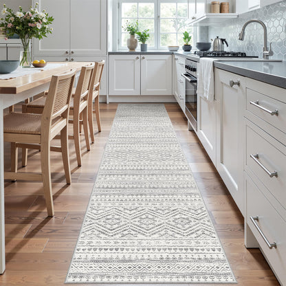 Miukiki 8x10 Area Rug for Living Room, Washable Soft Non Slip Rug Grey