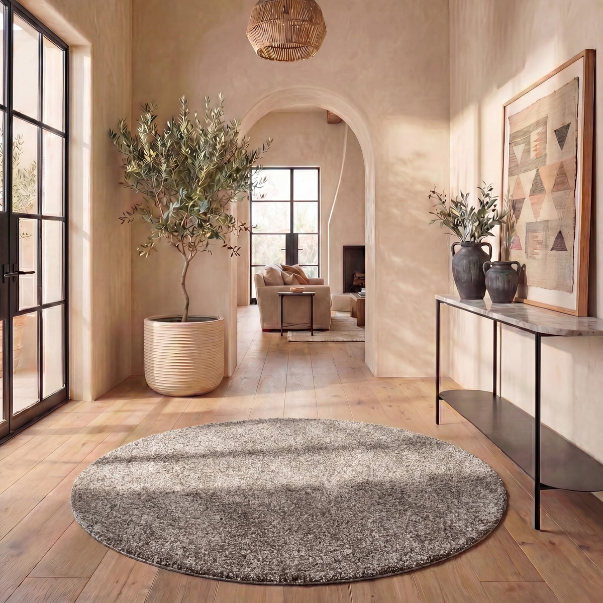 SAFAVIEH Milan Shag Collection 8'6" x 12' Ivory SG180 Solid Non-Shedding Living Room Bedroom Dining Room Entryway Plush 2-inch Thick Area Rug