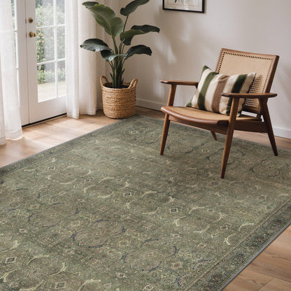 GENIMO 8x10 Washable Area Rugs for Living Room, Non Slip, Taupe Brown