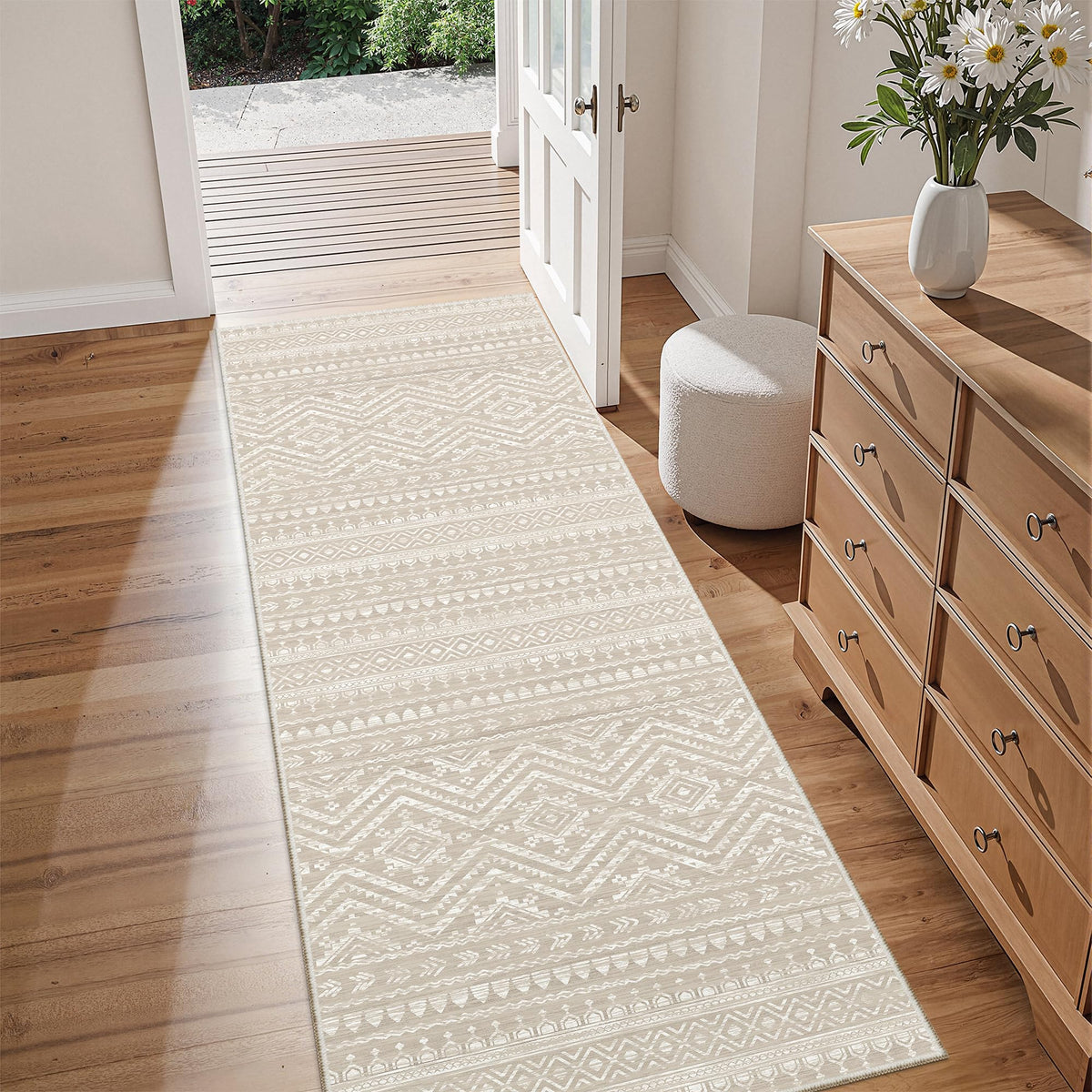 Miukiki 8x10 Area Rug for Living Room, Washable Soft Non Slip Rug Grey