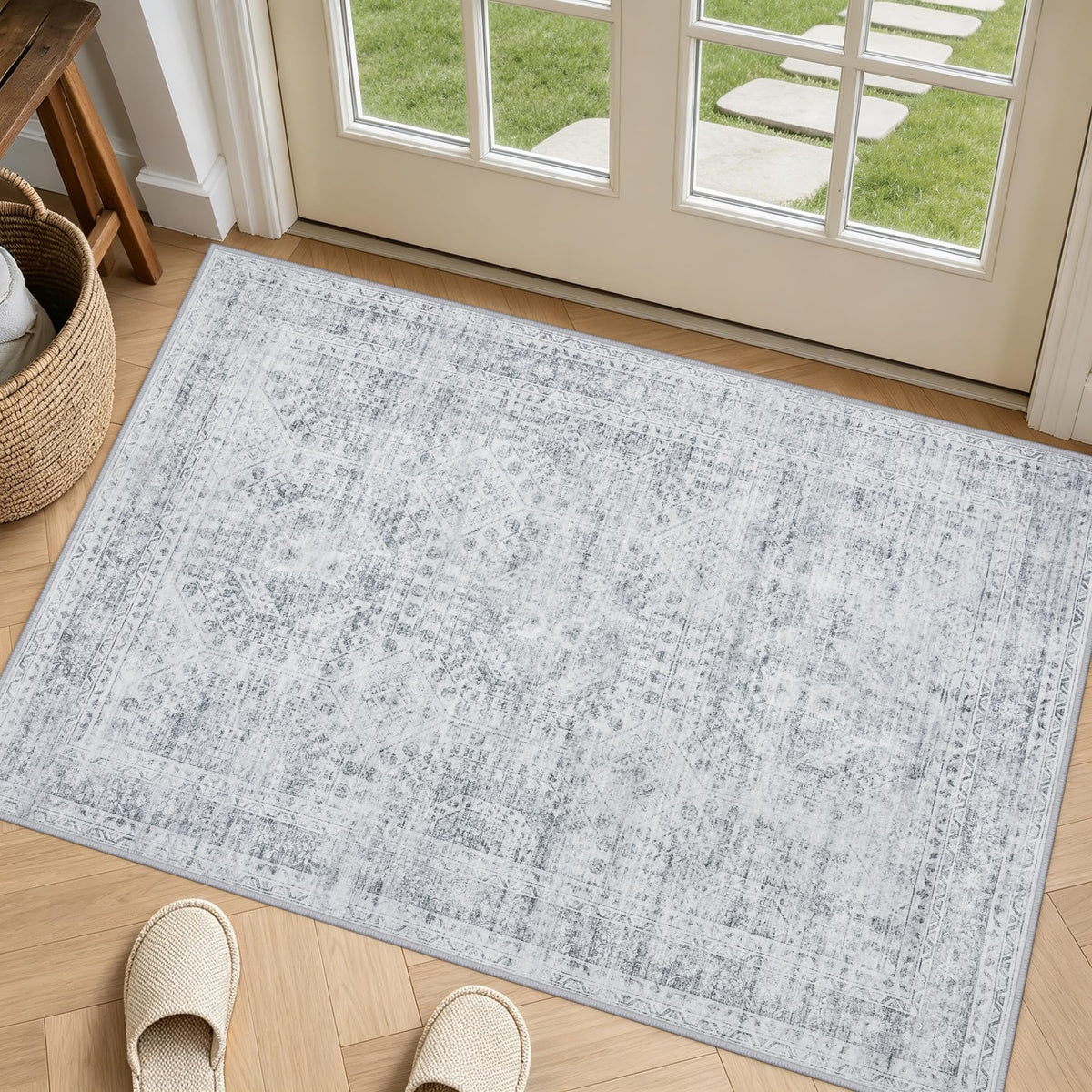 8x10 Area Rugs Living Room: Bedroom Neutral Washable Carpet Beige
