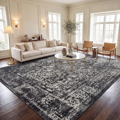 SAFAVIEH Evoke Area Rug 9x12, Large Ivory & Taupe EVK256E