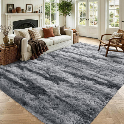 Noahas 2x6 Black Fluffy Soft Runner Rug Non-Slip for Bedroom Dorm Hallway