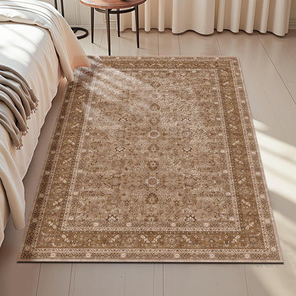 OPPODREAM Vintage Blue Area Rugs 5x7, Washable Rug for Living Room