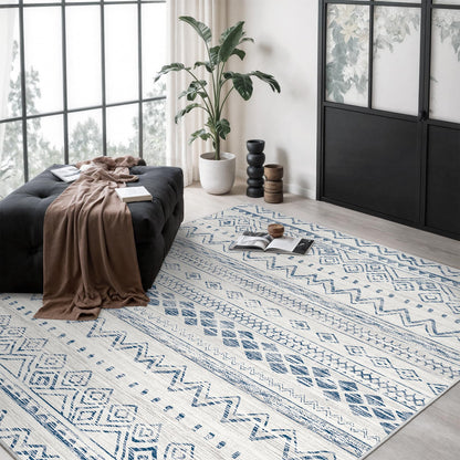 Miukiki 8x10 Area Rug for Living Room, Washable Soft Non Slip Rug Grey