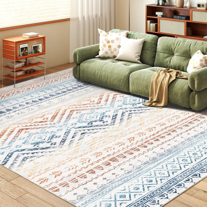 Miukiki 8x10 Area Rug for Living Room, Washable Soft Non Slip Rug Grey