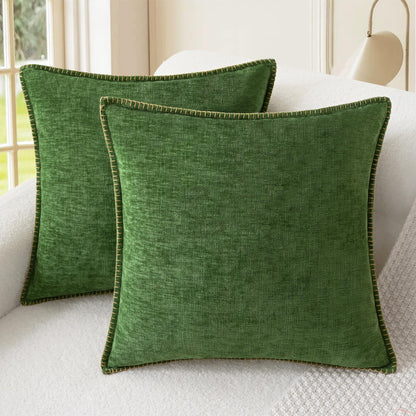 CaliTime Decorative Couch Throw Pillow Covers 18 X 18 Inches Smoke Blue