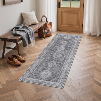 GENIMO 8x10 Washable Area Rugs for Living Room, Non Slip, Taupe Brown