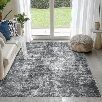 8x10 Area Rugs for Living Room Washable Bedroom Dining Room Blue Grey