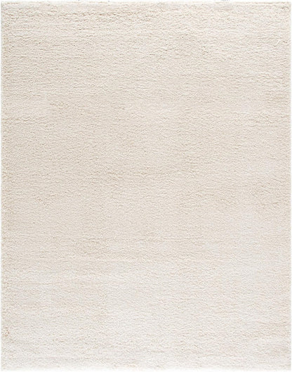 SAFAVIEH Milan Shag Collection 8'6" x 12' Ivory SG180 Solid Non-Shedding Living Room Bedroom Dining Room Entryway Plush 2-inch Thick Area Rug