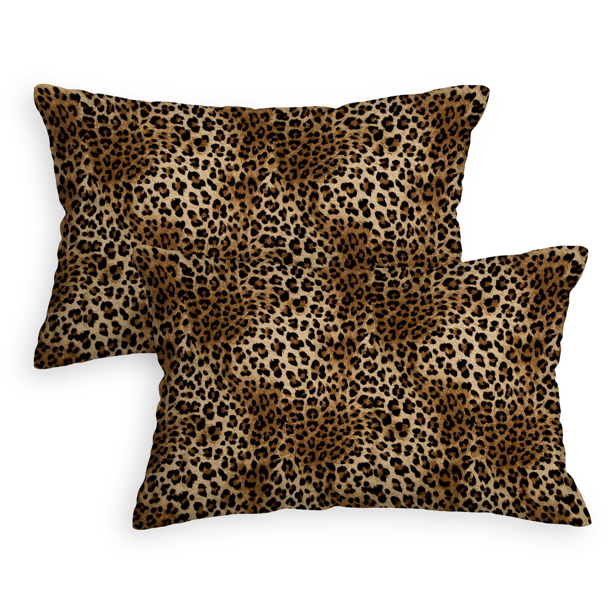 Leopard Print Throw Pillow Covers 18x18 Inches Deep Brown Cheeth Decorative Pillow Case Set of 2 Soft Velvet Pillows Cushion Cover for Couch Bed Sofa Living Room (Deep Brown, 18" L x 18" W)