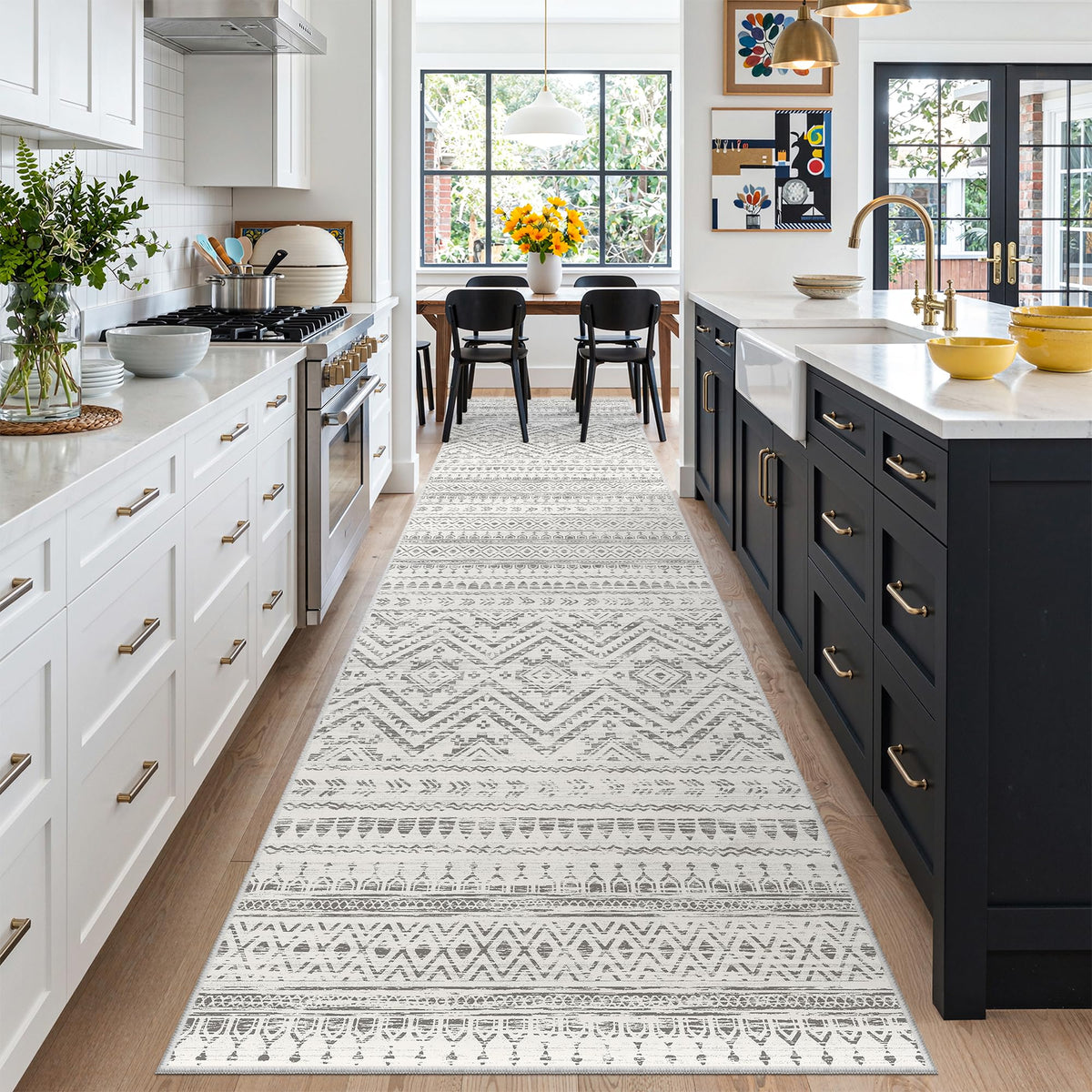 Miukiki 8x10 Area Rug for Living Room, Washable Soft Non Slip Rug Grey