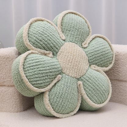 Flower Pillow 16" Sage Green Cute Daisy Decorative Throw Pillows for Bed