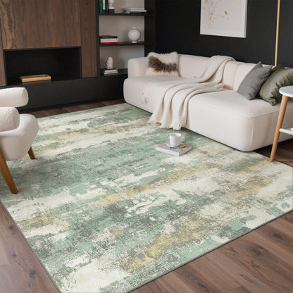 GENIMO 8x10 Washable Area Rugs for Living Room, Non Slip, Taupe Brown