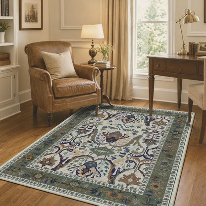 8x10 Rugs for Living Room Washable Green Area Rug Rugs for Bedroom