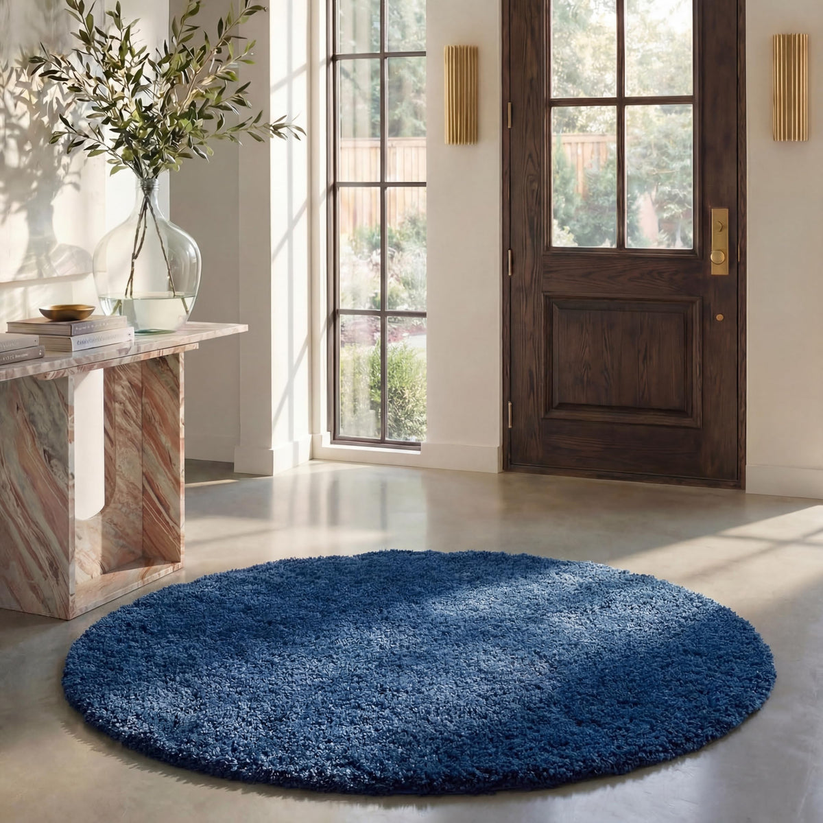 SAFAVIEH Milan Shag Collection 8'6" x 12' Ivory SG180 Solid Non-Shedding Living Room Bedroom Dining Room Entryway Plush 2-inch Thick Area Rug