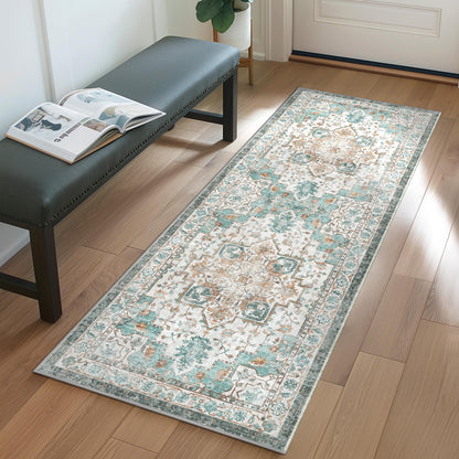 GENIMO 8x10 Washable Area Rugs for Living Room, Non Slip, Taupe Brown
