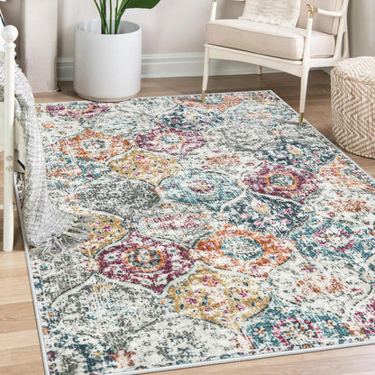 Lahome Moroccan Kitchen Rugs Non Slip Washable, 2x4 Rugs for Entryway