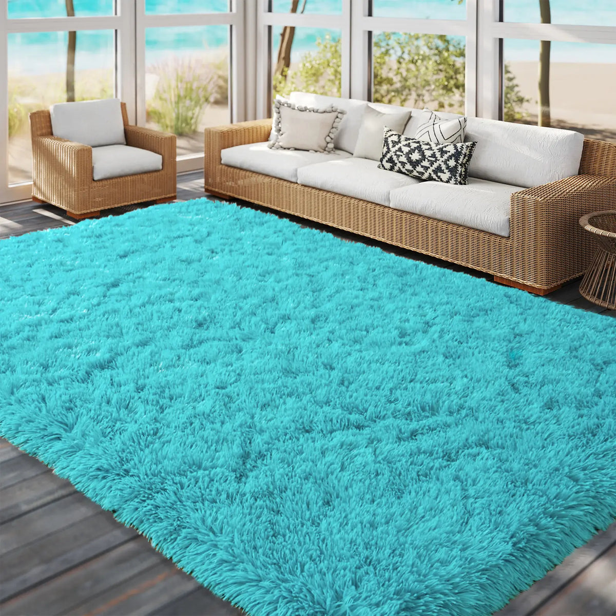 SohoChic Ultra-Soft Shaggy Rug - Furry Soft, Fuzzy Decorative Rug with Upgrade Non-Slip Backing, for Bedroom Kids Room, Room Decor, House Decor